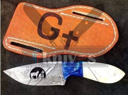 Custom Handmade Cowboy Knife With Camel Bone & Resin Handle