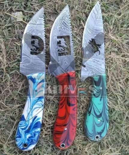 Custom Handmade Cowboy Knives With Resin Handle