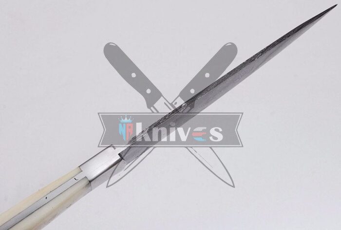 Custom Handmade Damascus Steel Blade Chef Kitchen Knife Camel Bone Handle