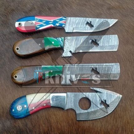Custom Handmade Gut Hook Bull Cutter Cowboy Knives