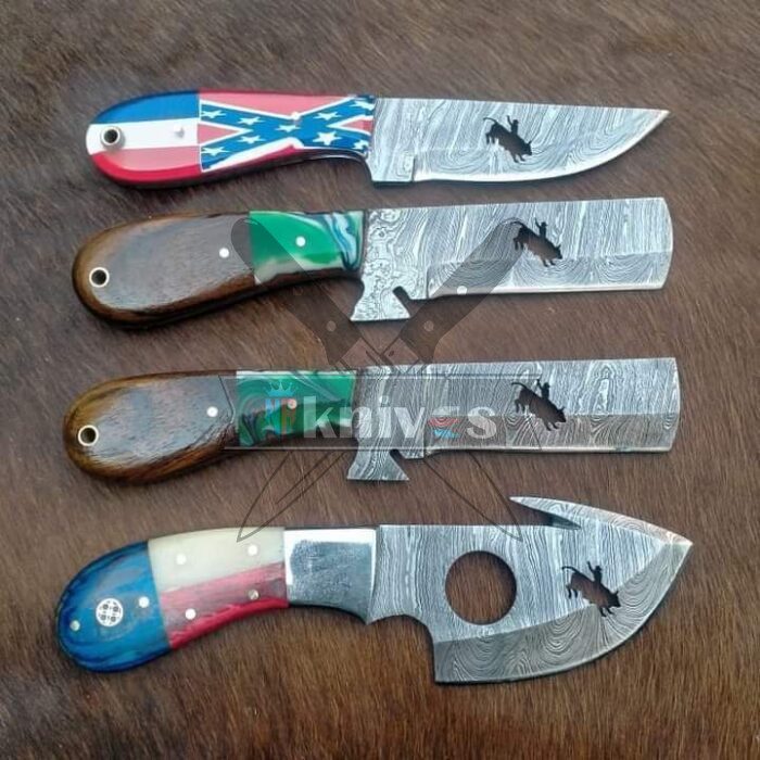 Custom Handmade Gut Hook Bull Cutter Cowboy Knives