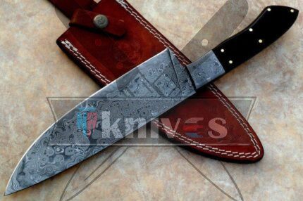 Custom Handmade Kitchen Knife Buffalo Horn Handle