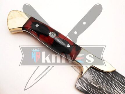 Custom Handmade Kitchen Knife With Fiber Glass Resin Handle