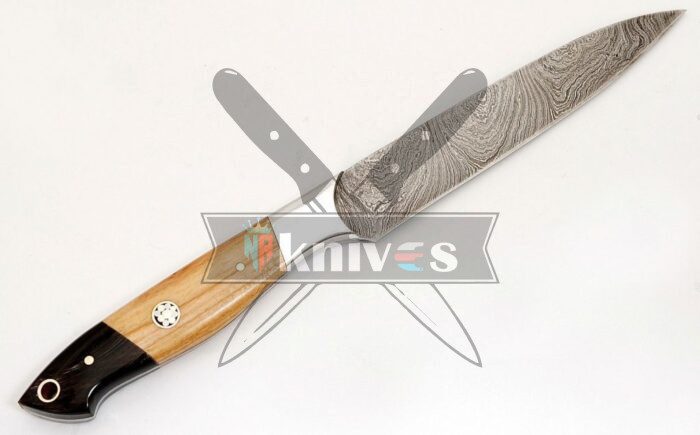 Custom Handmade Kitchen Knife With Olive Wood Handle