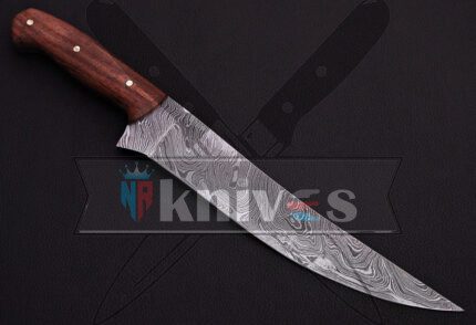 Custom Kitchen Fillet Knife With Rose Wood Handle