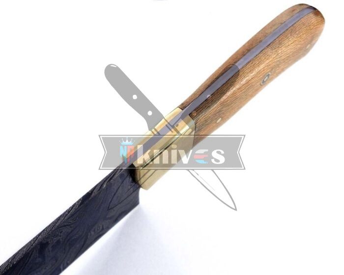 Custom Kitchen Knife With Maple Wood Handle