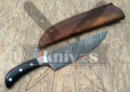 Damascus Steel Blade Chef Kitchen Buffalo Horn Handle