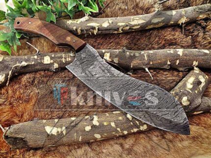Damascus Steel Blade Chef Kitchen Knife Rose Wood Handle