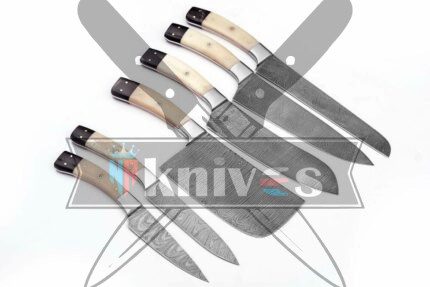 Damascus-Steel-Chef-Kitchen-Knives-Set-Custom-Handmade