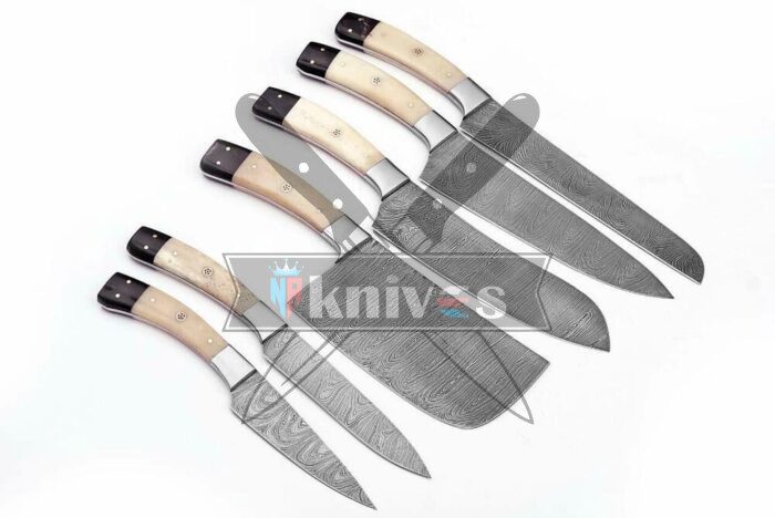 Damascus-Steel-Chef-Kitchen-Knives-Set-Custom-Handmade