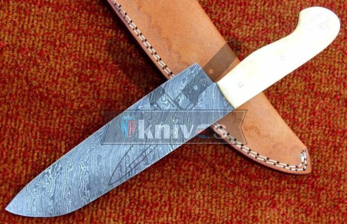 Handmade Chef Kitchen Knife Camel Bone Handle