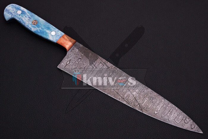 Handmade Chef Kitchen Knife Colored Camel Bone Handle