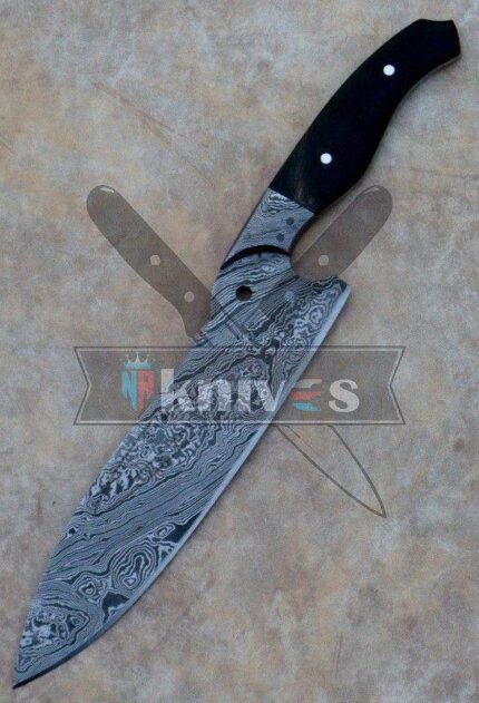 Handmade Chef Kitchen Knife With Buffalo Horn Handle