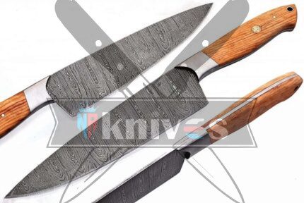 Handmade Chef Kitchen Knife With Olive Wood Handle