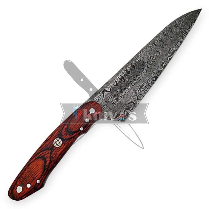 Handmade Chef Kitchen Knife With Pakka Wood Handle