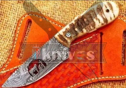 Handmade Cowboy Knife With Sheep Antler Handle