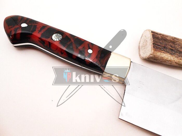 Handmade D2 Steel Blade Kitchen Knife With Fiber Glass Resin Handle