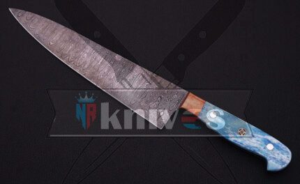 Handmade Kitchen Knife Colored Camel Bone Handle