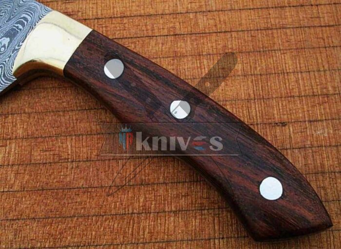 Kitchen Knife With Rose Wood Handle