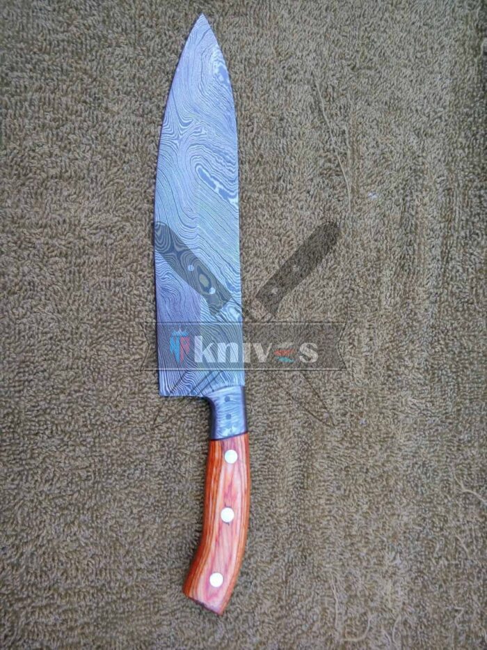 Western Style Kitchen Knife With Cheeka Wood Handle