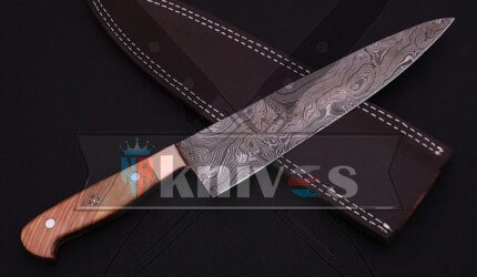 Handmade Chef Kitchen Knife With Olive Wood Handle 2 430x250